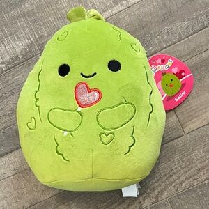Squishmallows Green Plush with Heart Design